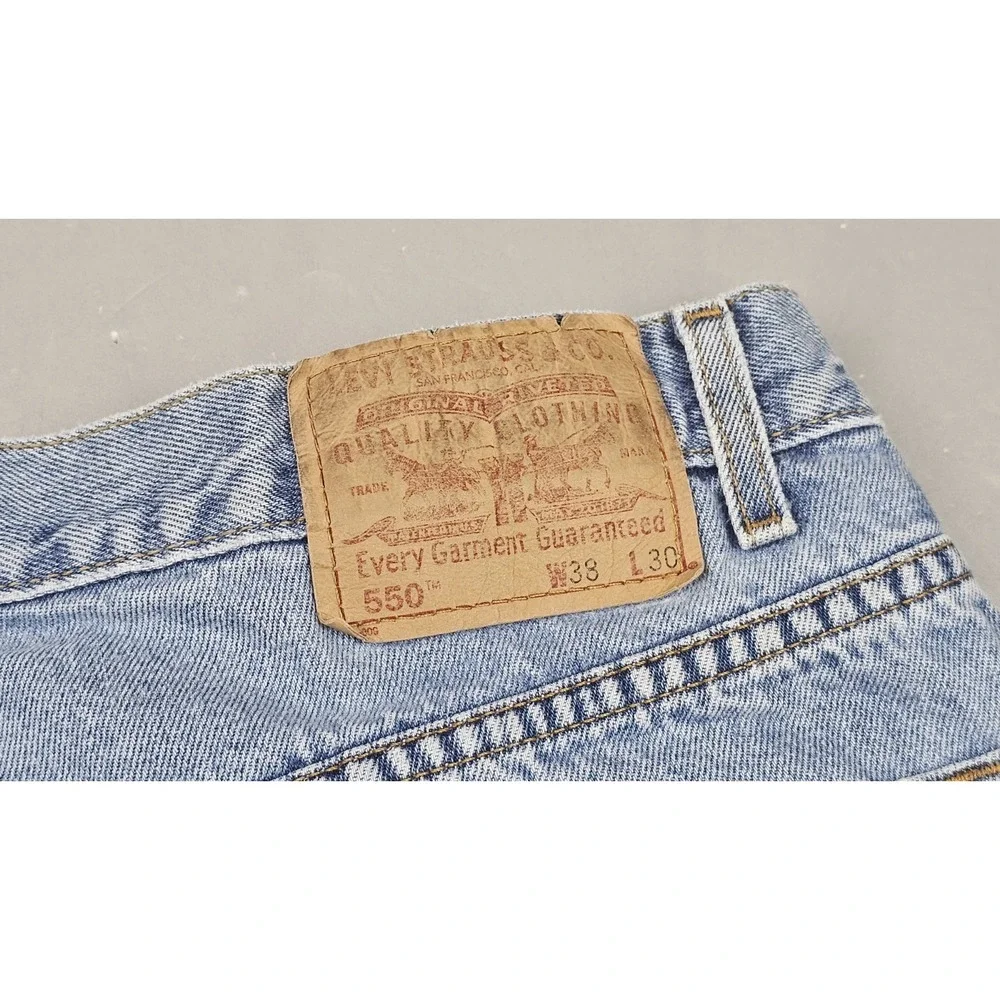 Vintage Levis‎ 550 Jeans Men 38x30 Blue Relaxed Fit 90s Light Wash Casual